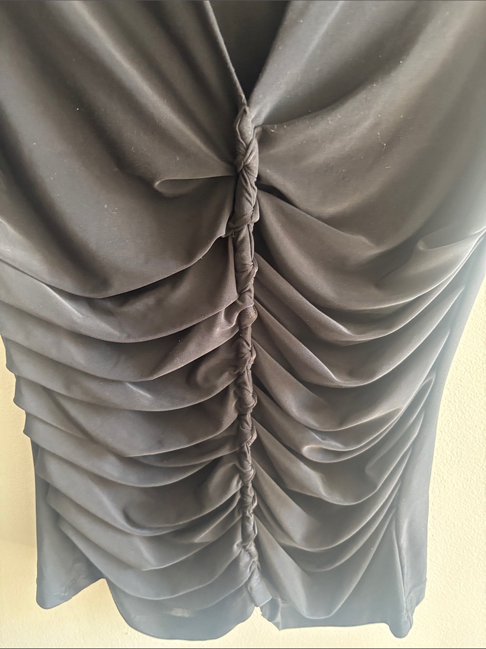 Cache black Ruched V-Neck Top - Picture 3 of 4